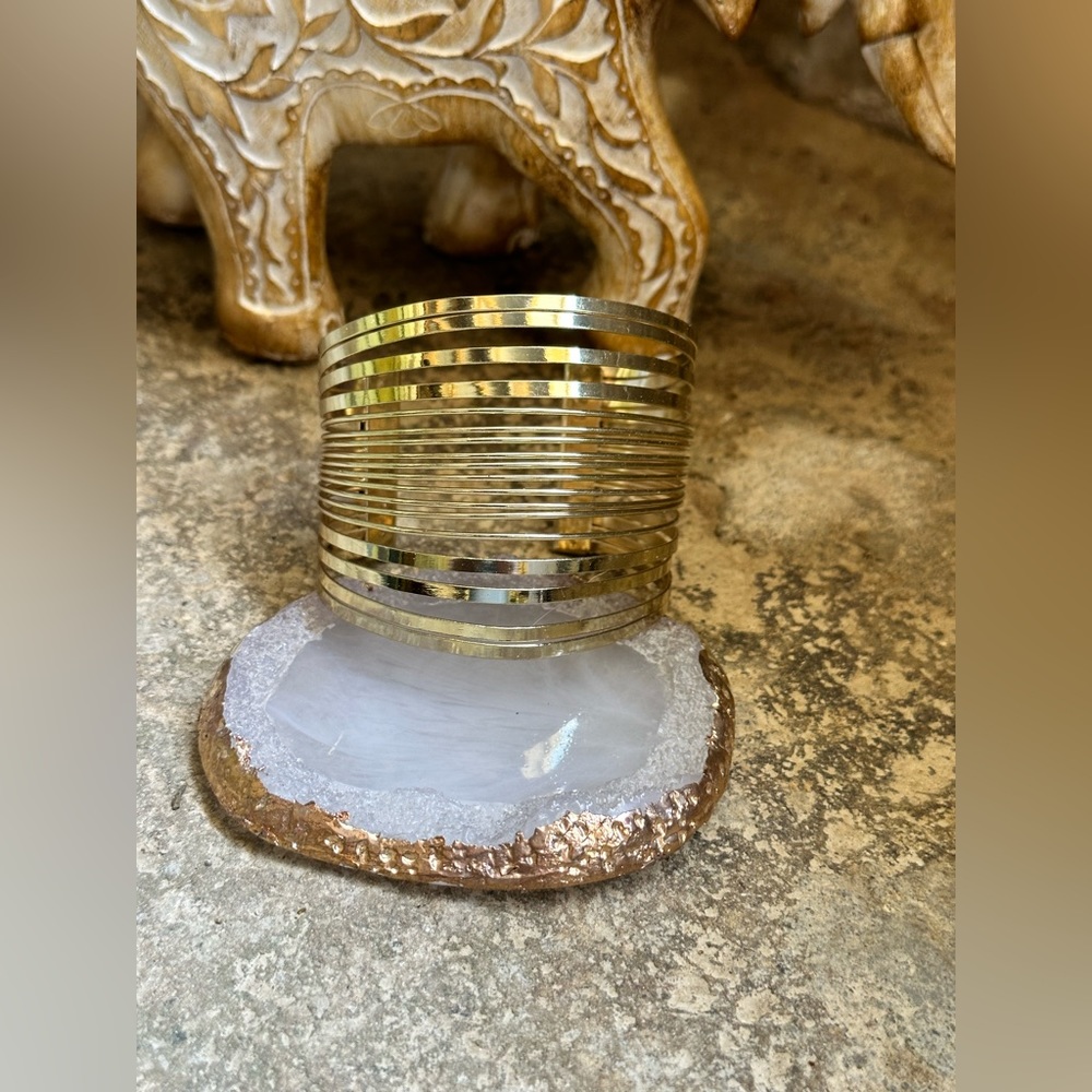 Gold Thick Cuff Bracelet